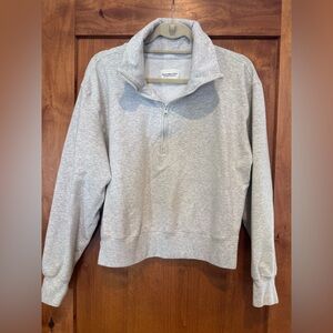 Abercrombie Gray Quarter-Zip Pullover
